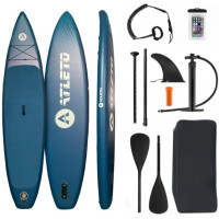 SUP-доска надувная для плавания Atleto 350 см лагуна + сиденье