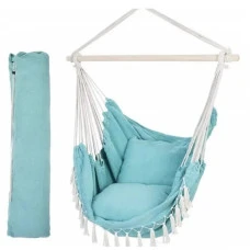 Крісло підвісне бразилійське гойдалка гамак Bonro B-093 бірюзовий 120 кг
