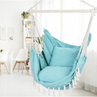 Кресло подвесное бразилийское качели гамак Bonro B-093 бирюзовый 120 кг