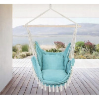 Кресло подвесное бразилийское качели гамак Bonro B-093 бирюзовый 120 кг