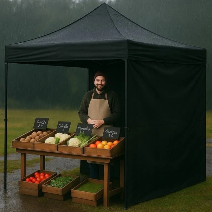 Намет павільйон розсувний з стінками 3 х 3 м Bonro B-9004 чорний + сумка