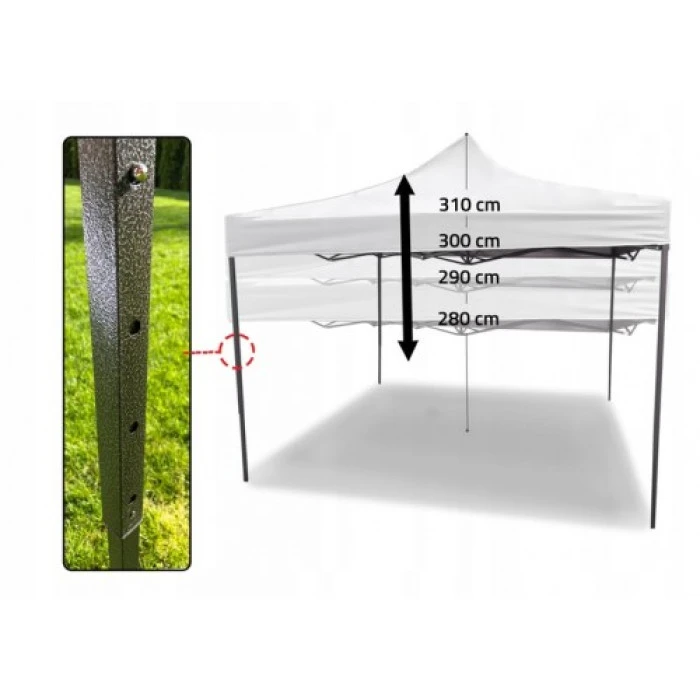 Намет павільйон розсувний з стінками 3 х 3 м Bonro B-9004 чорний + сумка