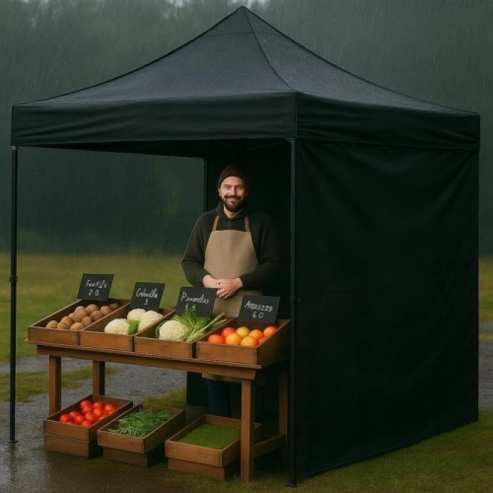 Намет павільйон розсувний з стінками 3 х 3 м Bonro B-9004 чорний + сумка