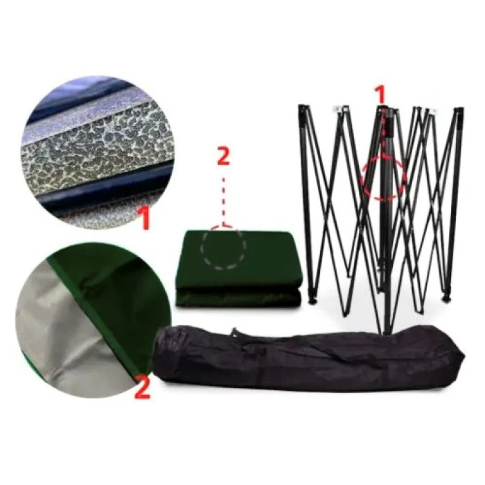 Намет павільйон розсувний з стінками 3 х 3 м Bonro B-9004 чорний + сумка