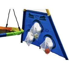 Дитячий спортивно-ігровий комплекс 2 гойдалки з баскетбольним кільцем Spoko SP-S08 різнокольоровий