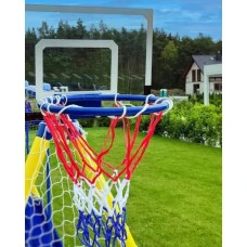Дитячий спортивно-ігровий комплекс 2 гойдалки з баскетбольним кільцем Spoko SP-S08 різнокольоровий