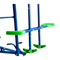 Дитячий комплекс для саду (4 гойдалки, гірка, балансир) Spoko SP-S06 синьо-зелений