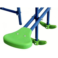 Дитячий комплекс для саду (4 гойдалки, гірка, балансир) Spoko SP-S06 синьо-зелений