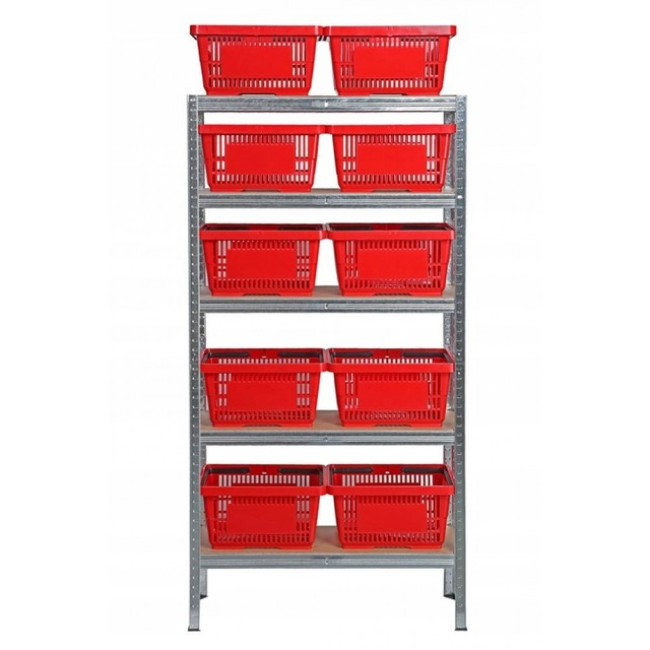 Стелаж металевий 180x90x30 Siker G9030 5 полиць