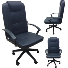 Крісло офісне ком'ютерне на колесах Bonro B-153 чорне