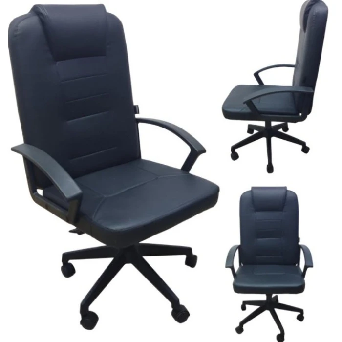 Крісло офісне ком'ютерне на колесах Bonro B-153 чорне