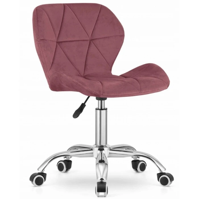 Крісло на колесах Bonro B-531 велюр рожеве