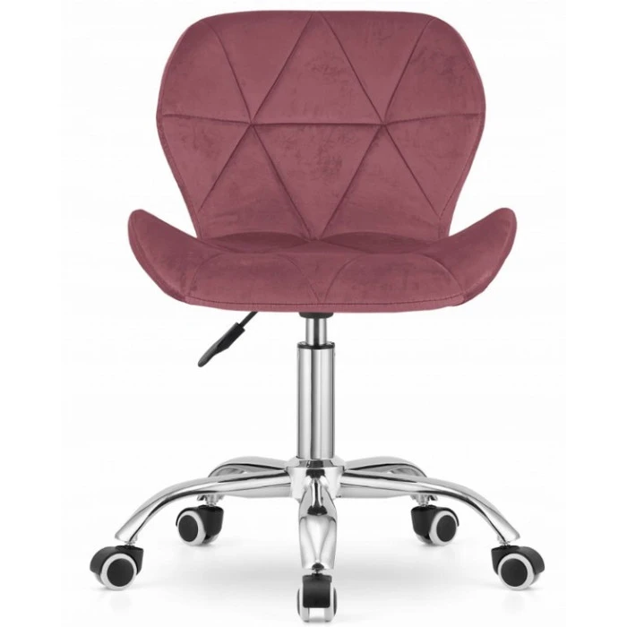 Крісло на колесах Bonro B-531 велюр рожеве