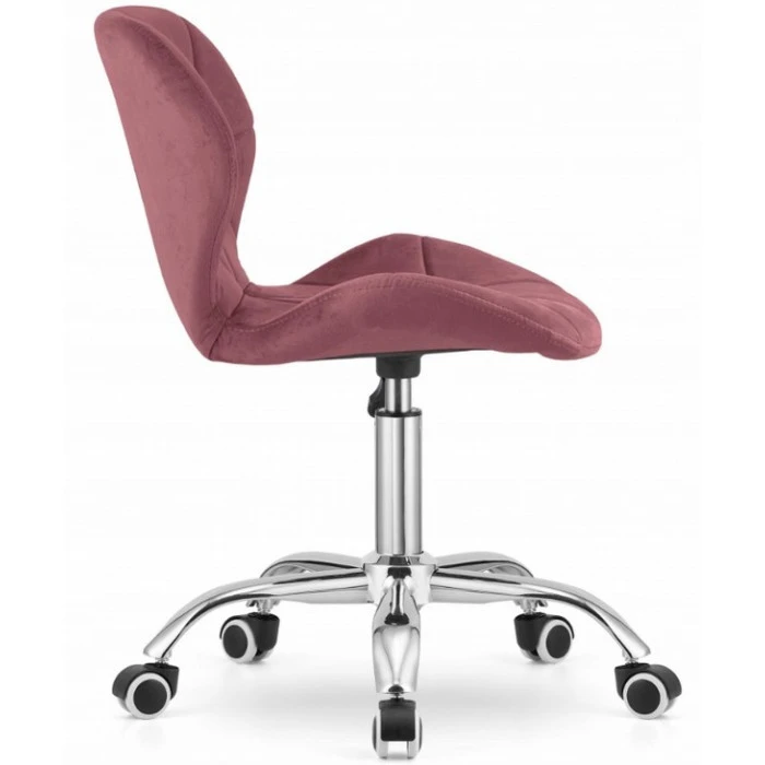 Крісло на колесах Bonro B-531 велюр рожеве