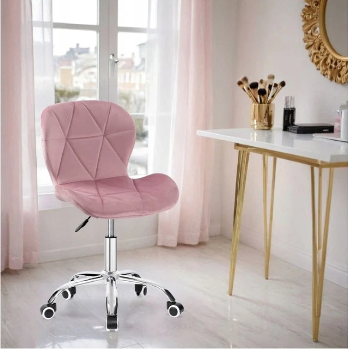 Крісло на колесах Bonro B-531 велюр рожеве