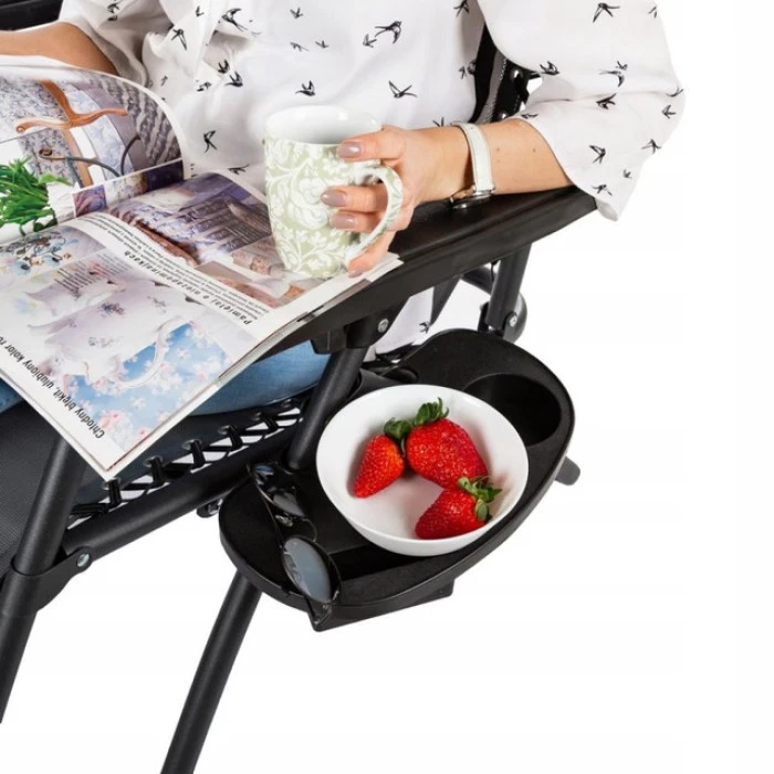 Підстаканник для шезлонгу пластиковий Bonro B-05 чорний