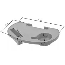 Підстаканник для шезлонгу пластиковий Bonro B-05 чорний