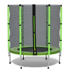 Батут дитячий кімнатний Atleto 140 см з сіткою зелений