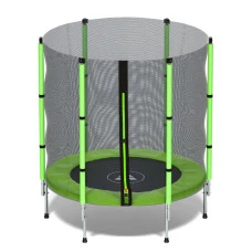 Батут дитячий кімнатний Atleto 140 см з сіткою зелений