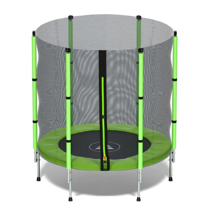 Батут дитячий кімнатний Atleto 140 см з сіткою зелений