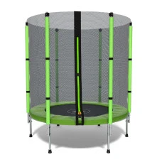 Батут дитячий кімнатний Atleto 140 см з сіткою зелений