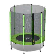 Батут дитячий кімнатний Atleto 140 см з сіткою зелений