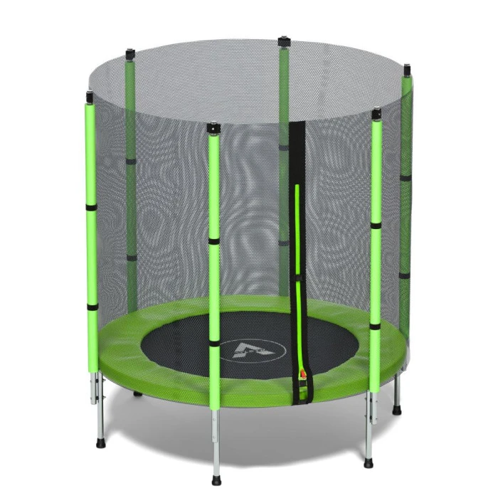 Батут дитячий кімнатний Atleto 140 см з сіткою зелений