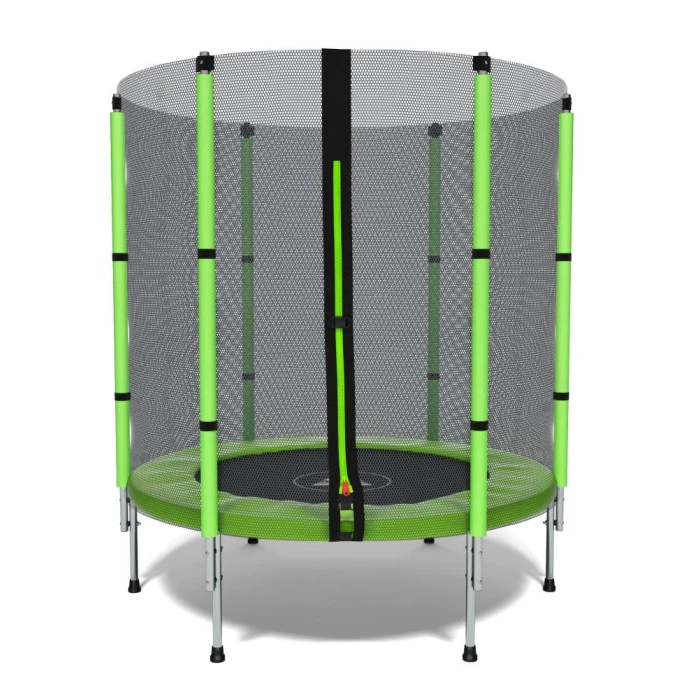 Батут дитячий кімнатний Atleto 140 см з сіткою зелений