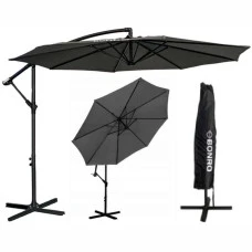 Зонтик садовый регулируемый с наклоном серый Bonro B-7012 3м 8 спиц