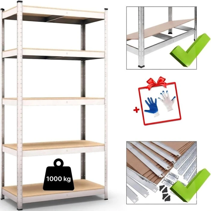 Стеллаж металлический 180х90х30 см Siker G9030 5 полок