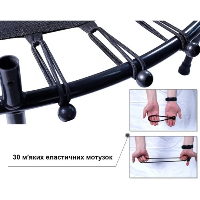 Батут дитячий кімнатний Atleto 140 см з сіткою червоний