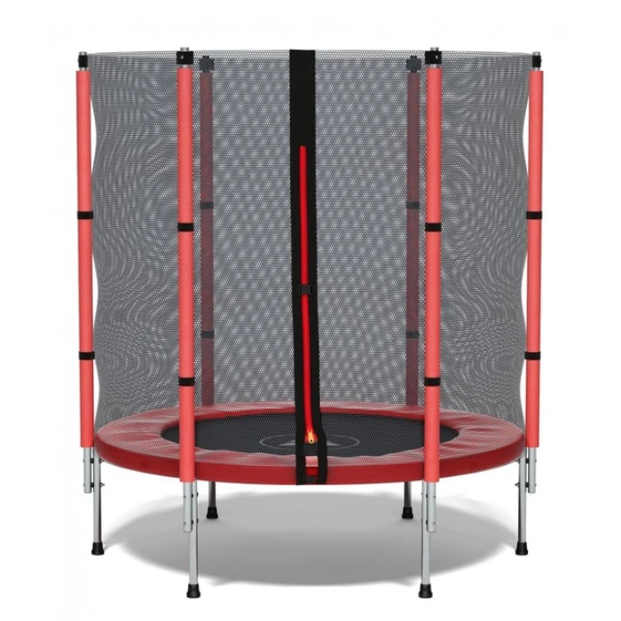 Батут дитячий кімнатний Atleto 140 см з сіткою червоний