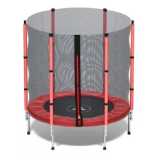 Батут дитячий кімнатний Atleto 140 см з сіткою червоний