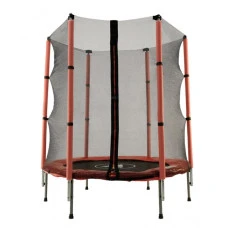 Батут дитячий кімнатний Atleto 140 см з сіткою червоний