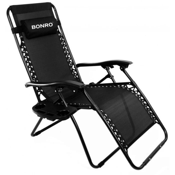 Шезлонг лежак Bonro СПА-167A чорний