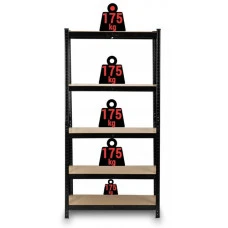 Стелаж металевий 180х90х40 Siker GoodTool P9040 чорний 5 полиць