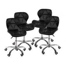 Кресло на колесах черное комплект 4шт Bonro B-531