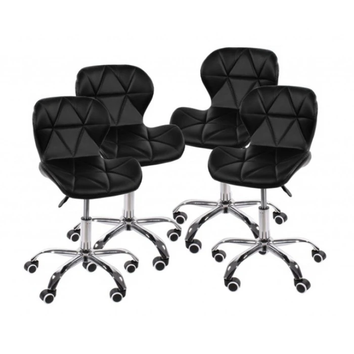 Кресло на колесах черное комплект 4шт Bonro B-531