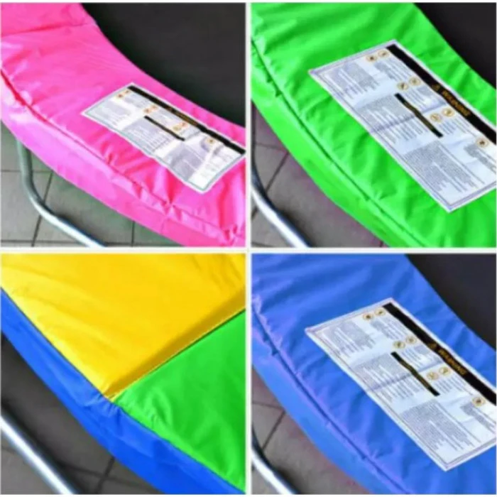 Батут Atleto 312 см з сіткою та драбинкою multikolor