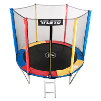 Батут Atleto 312 см с сеткой и стремянкой multikolor