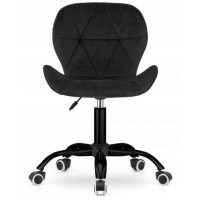 Крісло на колесах Bonro B-531 велюр чорне (чорна основа)