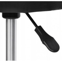 Кресло табурет на колесах без спинки круглое Bonro B-496 белое