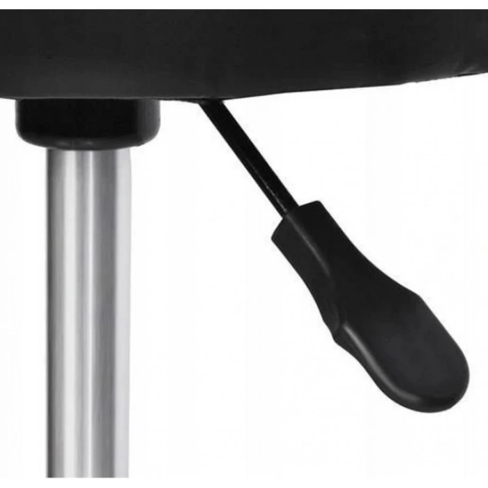 Крісло табурет на колесах без спинки кругле Bonro B-496 біле