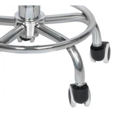 Кресло табурет на колесах без спинки круглое Bonro B-496 белое