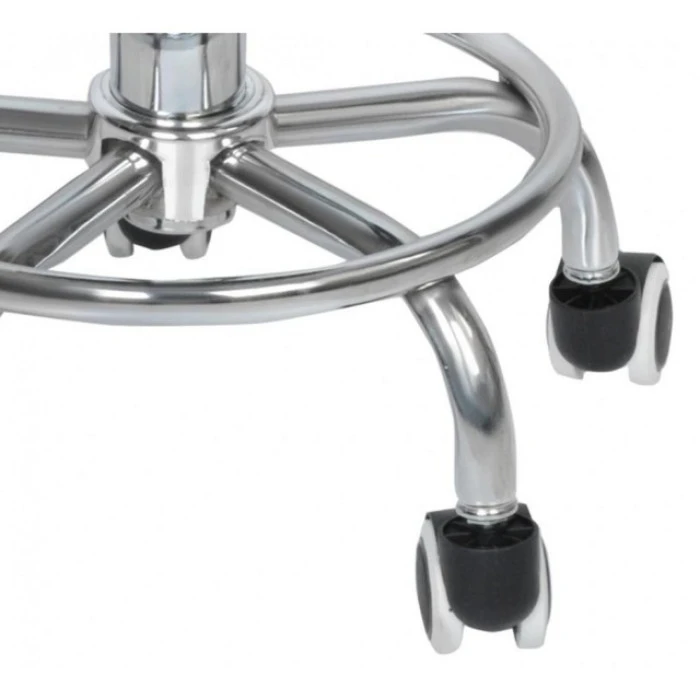 Крісло табурет на колесах без спинки кругле Bonro B-496 біле