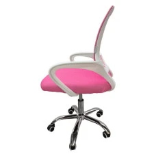 Крісло офісне Bonro 619 біло-рожеве