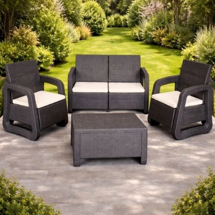 Комплект садовой мебели 4-местный Bonro B-18033 серо-бежевый