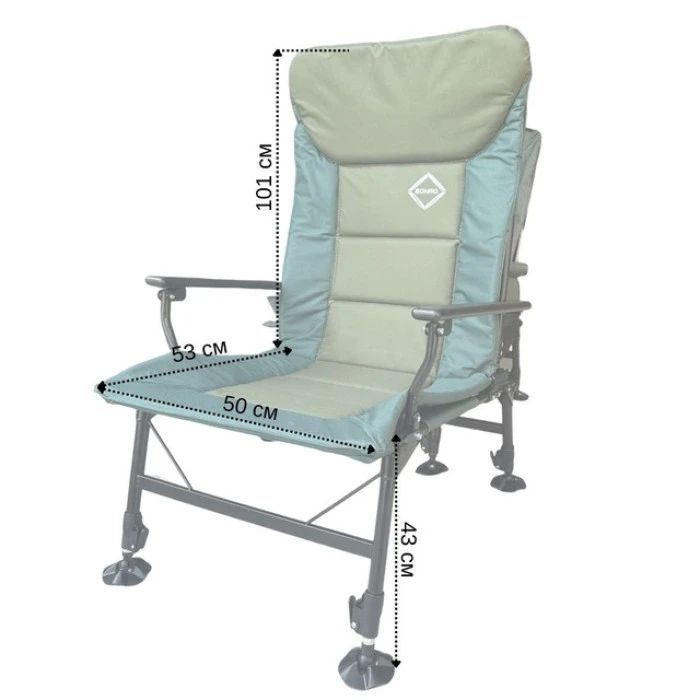 Крісло стілець рибальський шезлонг розкладний Bonro B-20 зелене