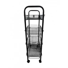 Стелаж етажерка з полицями на колесах Bonro B-074 чорний