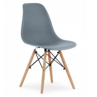 Крісло для кухні на ніжках Bonro В-173 FULL KD сіре (4шт)